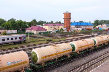 Ivanovo, Rusya - ö. 29 Haziran 2013: tren istasyonu, şehir manzarası