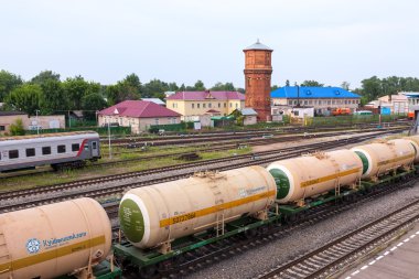 Ivanovo, Rusya - ö. 29 Haziran 2013: tren istasyonu, şehir manzarası