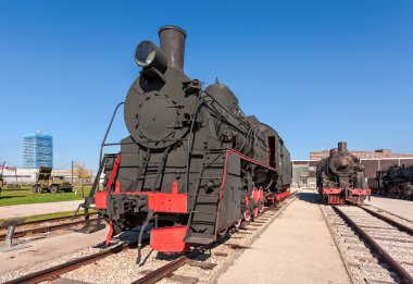 Togliatti, Rusya - ö. 2 Mayıs 2013: eski dep lokomotif Buhar