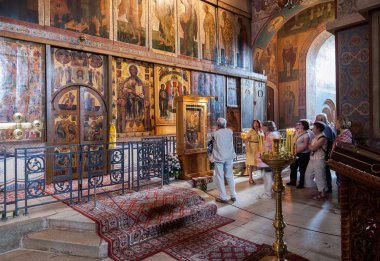 Novgorod, Rusya Federasyonu - Ağustos 10, 2013: Ayasofya, iç