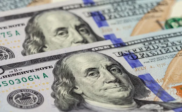 Heap of american dollars, money background — Stock Photo, Image