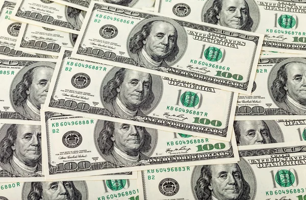 Куча американских долларов, денежный фон — стоковое фото
