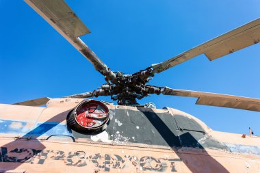 Samara, Rusya - ö. 25 Nisan 2014: Ağır nakliye helico türbin