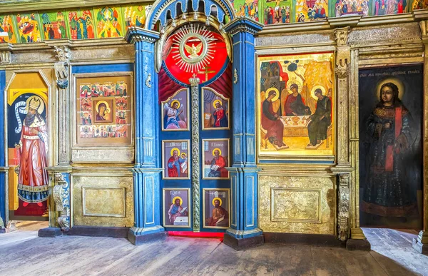 Sviyazhsk Russie Juin 2018 Fragment Iconostase Orthodoxe Intérieur Ancienne Église — Photo