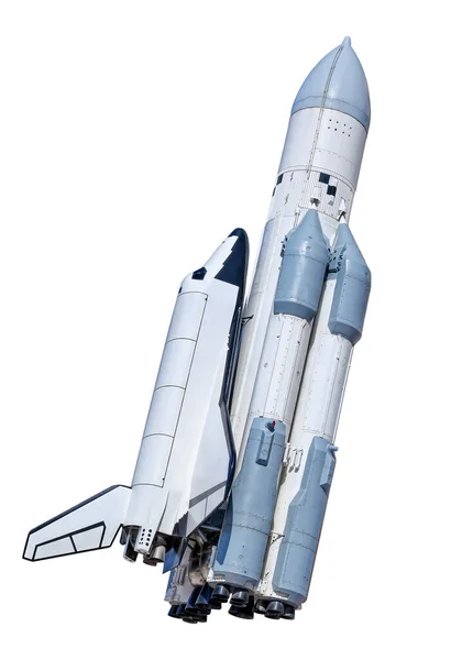 Spaceship Buran Isolated White Background — 图库照片