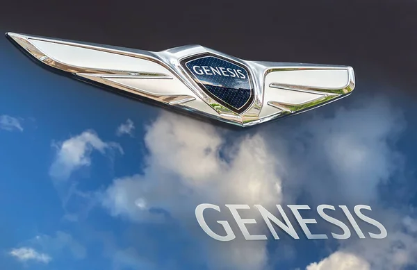 Moscou Russie Juin 2018 Signature Officielle Concessionnaire Hyundai Genesis — Photo