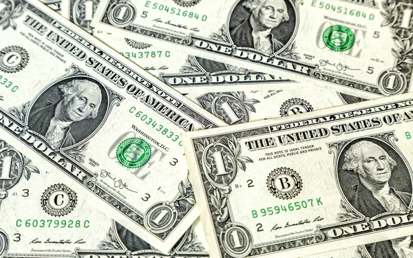 Banknotes One American Dollars Money Background — Stock Fotó