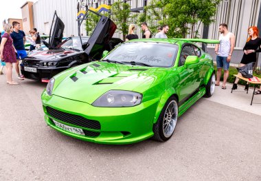 Samara, Rusya - 19 Mayıs 2018: Hyundai Tiburon aracı