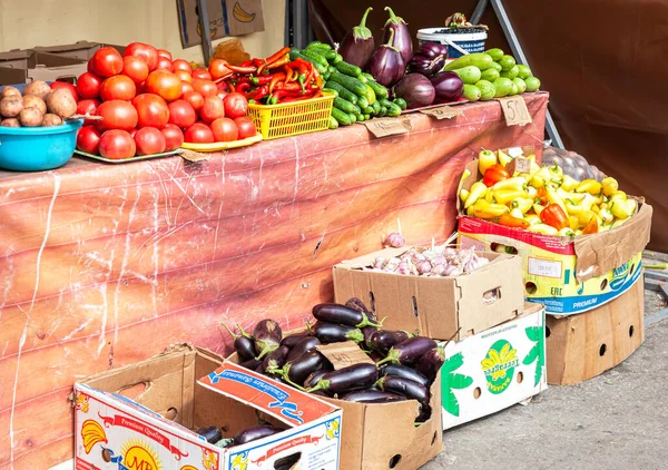 Samara Rusia Agustus 2019 Berbagai Sayuran Organik Segar Yang Dijual — Stok Foto