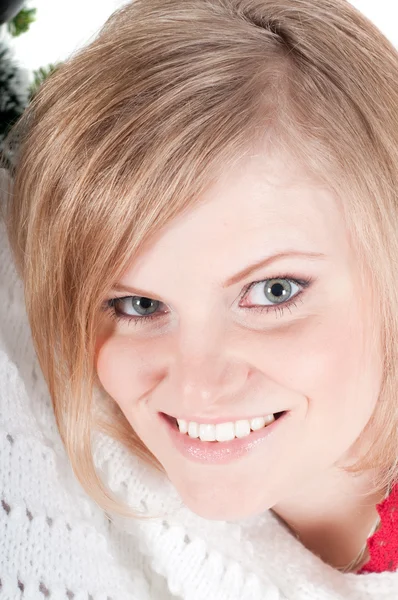 Retrato de una hermosa mujer sonriente — Foto de Stock