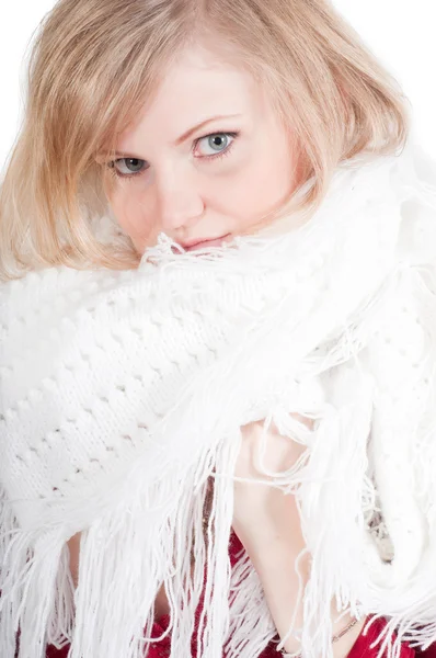 Portret van een mooie blonde vrouw — Stockfoto