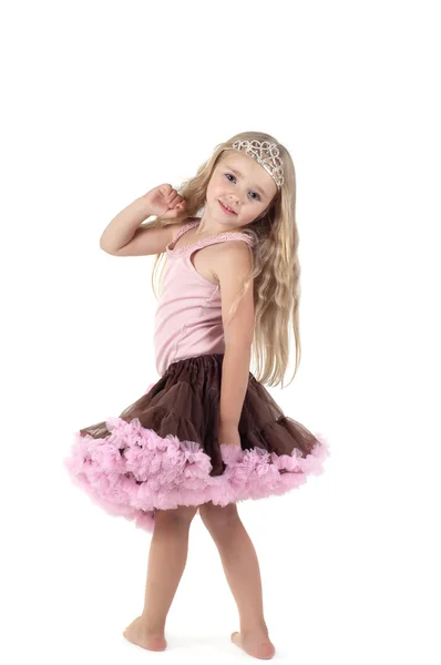 Klein meisje in tutu rok — Stockfoto