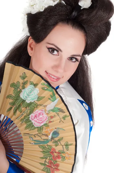 Geisha stijl jonge vrouw — Stockfoto