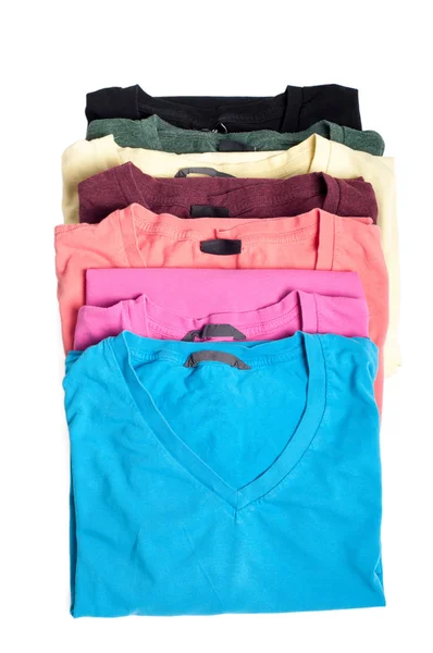 Grupo de camisetas multicoloridas — Fotografia de Stock