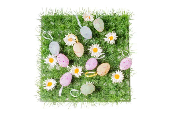 Easter eggs on the grass — Stock Photo, Image