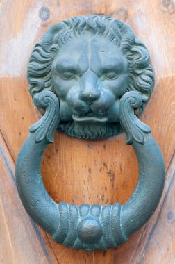 Vintage tokmağı kapı metal aslan
