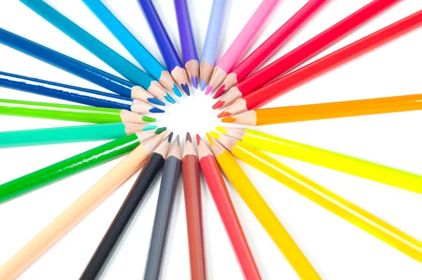 Gruppo di matite multicolori — Foto Stock