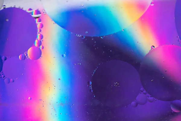 Oliedruppels Water Abstracte Onscherpe Psychedelische Patroon Afbeelding Regenboog Gekleurd Abstracte — Stockfoto