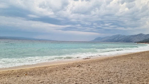 Beautiful Shore Adriatic Sea Bay View Cloudscape — Stock Photo, Image