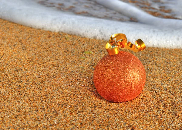 Decoración de Navidad en la playa — Foto de Stock