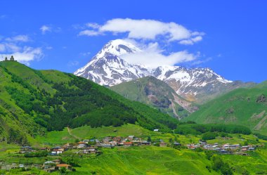 Village in the Caucasus Mountains clipart