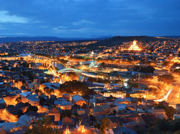 Tbilisi på natten — Stockfoto