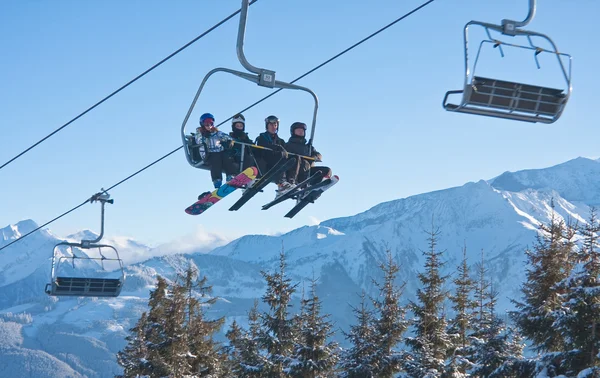 Ośrodek narciarski zell am Zobacz. Austria — Zdjęcie stockowe