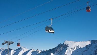 Kaprun kitzsteinhorn buzul Kayak Merkezi. Avusturya