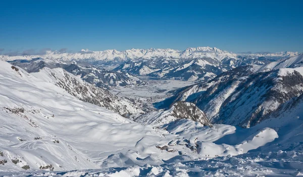 Skigebied van kaprun, kitzsteinhorn gletsjer. Oostenrijk — Stockfoto