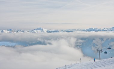 Ski resort zell am bakın. Avusturya