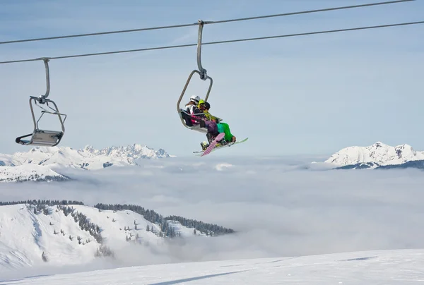 Ski resort zell am finns. Österrike — Stockfoto