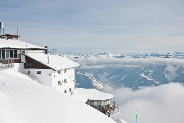 Ski resort Zell am See (engelsk). Østerrike – stockfoto