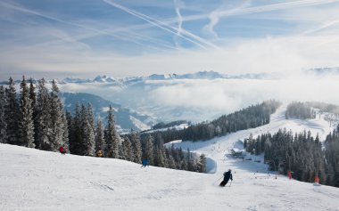 Ski resort zell am bakın. Avusturya