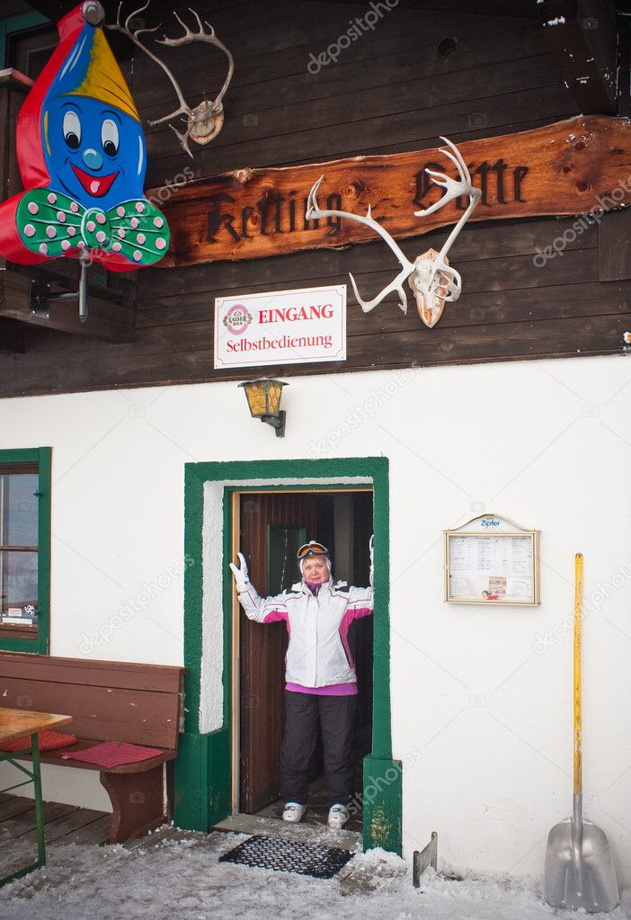 Restaurant at Alpine ski resort Stock Editorial Photo © nikolpetr