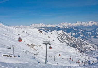 Kaprun kitzsteinhorn buzul Kayak Merkezi. Avusturya