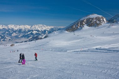 Kaprun kitzsteinhorn buzul Kayak Merkezi. Avusturya