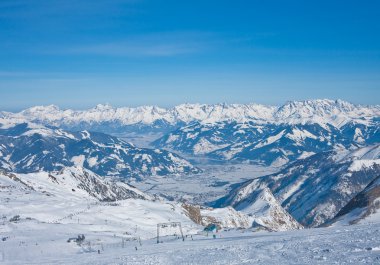 Kaprun kitzsteinhorn buzul Kayak Merkezi. Avusturya