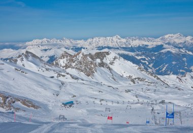 Kaprun kitzsteinhorn buzul Kayak Merkezi. Avusturya