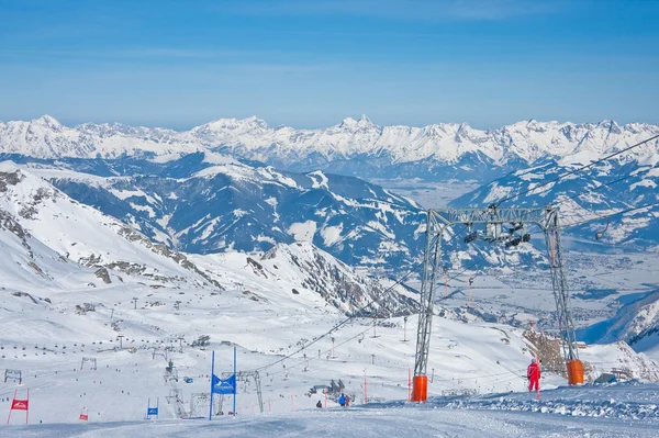 Lyžařské středisko kaprun, ledovec kitzsteinhorn. Rakousko — Stock fotografie