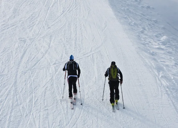 滑雪登山 — 图库照片
