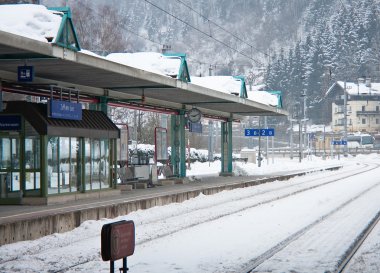 Platform istasyonu. Zell am bakın. Avusturya