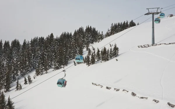 Ośrodek narciarski zell am Zobacz. Austria — Zdjęcie stockowe