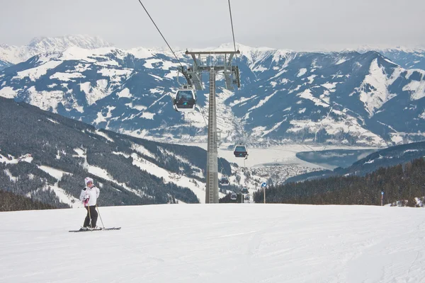 Ski resort zell am bakın. Avusturya — Stok fotoğraf