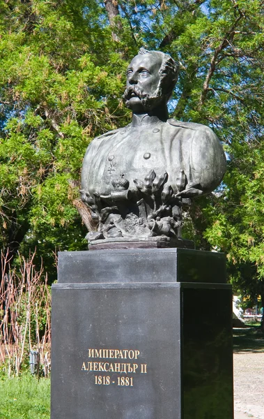 Pomnik wyzwoliciela cara Aleksandra ii w grudniu. Bułgaria — Zdjęcie stockowe
