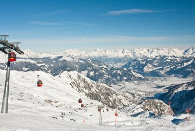 Kaprun kitzsteinhorn buzul Kayak Merkezi. Avusturya