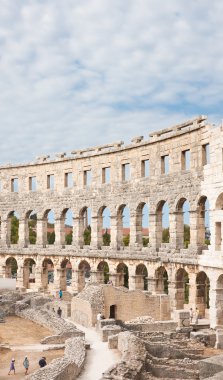 şehir ve bay hill kastel gelen görünümü. Pula. Hırvatistan