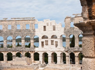 Hırvatistan 'ın Pula kentinde Roma amfitiyatrosu
