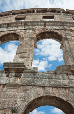 Hırvatistan 'ın Pula kentinde Roma amfitiyatrosu