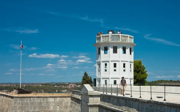 View of the city and the bay from the hill Kastel. Pula. Croatia — Stock Photo, Image