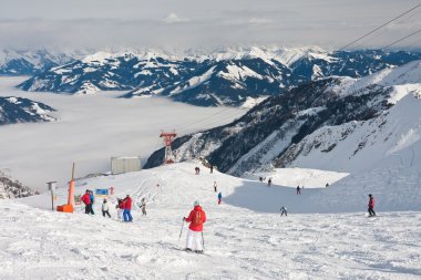 Kaprun kitzsteinhorn buzul Kayak Merkezi. Avusturya